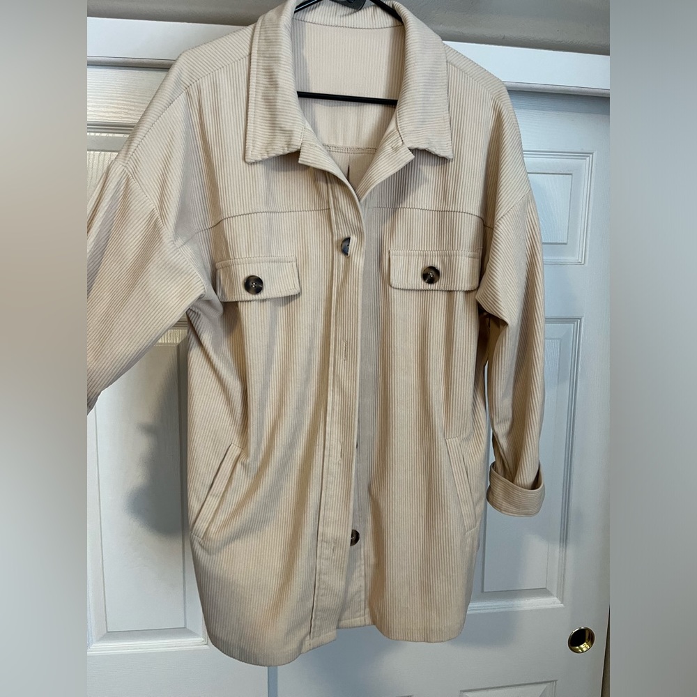 Ribbed oversized coat